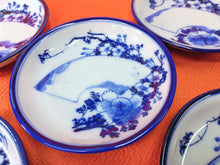 将图片加载到图库查看器，時代もの オールド瀬戸｜Old SETO(愛知, 大正-昭和(1920年代)頃) 手描 扇面染付 四寸 小皿 /豆皿1枚 dbsy16093-ミ
