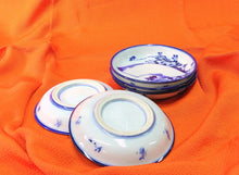 将图片加载到图库查看器，時代もの オールド瀬戸｜Old SETO(愛知, 大正-昭和(1920年代)頃) 手描 扇面染付 四寸 小皿 /豆皿1枚 dbsy16093-ミ
