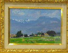 Load image into Gallery viewer, 山下大五郎｜YAMASHITA Daigoro(神奈川, 1908-1990)「安曇野の晴れた日」真作保証 肉筆油絵 洋画額装 SM号裏書有り平塚市美術館,北野美術館,等所蔵作家/ Kokey Picture Frames額装 GY1633-8

