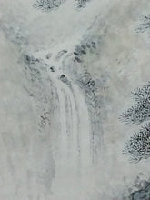 将图片加载到图库查看器，木村棲雲｜(島根/1885-1967) 「松渓裕古図」昭和12(1937)年作 半切立 物故作家掛軸 共箱 島根県立美術館,等所蔵作家 JY2297
