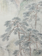 将图片加载到图库查看器，木村棲雲｜(島根/1885-1967) 「松渓裕古図」昭和12(1937)年作 半切立 物故作家掛軸 共箱 島根県立美術館,等所蔵作家 JY2297
