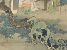 Load image into Gallery viewer, 大阪画壇 中川和堂｜(大阪/ 1880-?) 「梅香夜宴図」 尺八立 物故作家掛軸 木箱 大阪中之島美術館,等所蔵作家 JY2292
