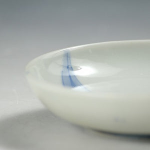 昭和レトロ　有田焼｜Arita ware(佐賀, 昭和期1930年頃) 釉裏彩染付 草文 小皿 1枚 11㎝前後　dbsy15300-j