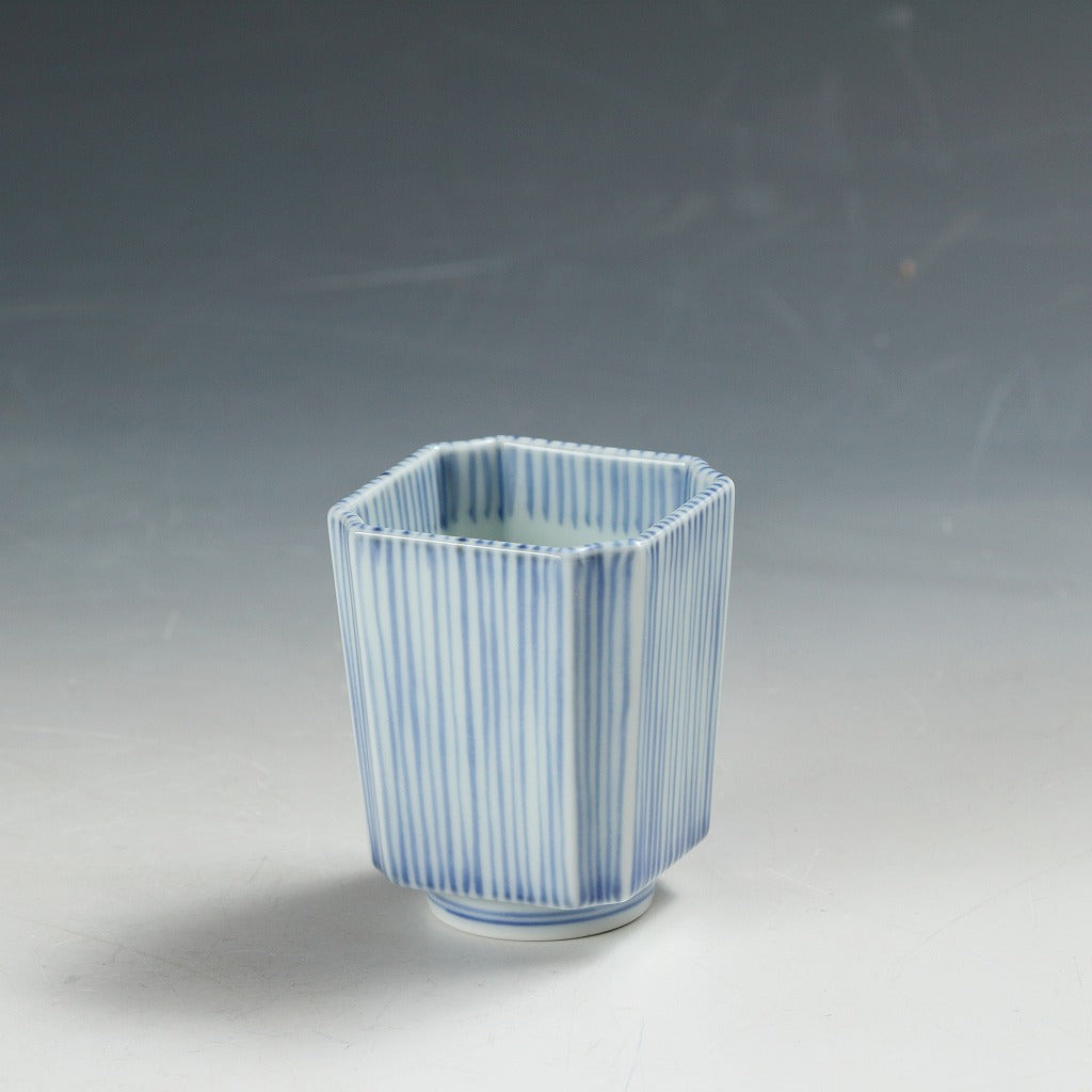 お買い得食器 有田焼 手描き 麦藁手四方隅入 筒向付 1客 未使用高級和食器 和食器 日本料理 おしゃれな器 現代工藝 dbsy15311
