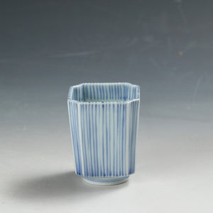 お買い得食器 有田焼 手描き 麦藁手四方隅入 筒向付 1客 未使用高級和食器 和食器 日本料理 おしゃれな器 現代工藝 dbsy15311