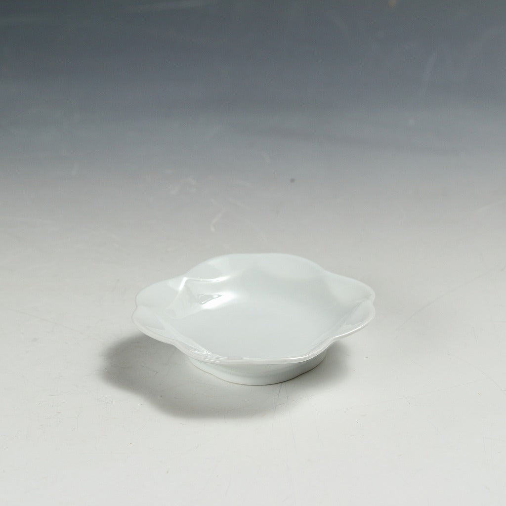 お買い得食器 泰山白磁 七宝縁 菱形小皿 1客 未使用高級和食器 和食器 日本料理 おしゃれな器 現代工藝/伝統工芸工房 デッドストック 陶芸 陶磁器 古陶磁 porcelain, 高級料亭,レストラン食器 dbsy15315