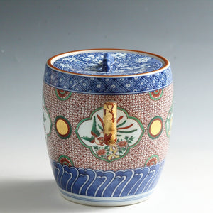 MIURA Tikusen 4th/ Kyoto, 1911-1976, Aka-e gold painting, water finger, Urasenke, 15th generation Sengenshi master with book, tea ceremony/tea ceremony utensils dbsy11916-f