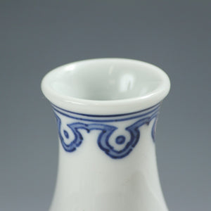 名工 清水焼 浜口文楽｜HAMAGICHI Bunraku-Kiyomizu ｗare( 京都 ) 手描き 染付 徳利 1客 懐石道具 和食器 抹茶 tea chado ware おしゃれな器 現代工藝作家/伝統工芸工房 デッドストック used 陶芸 陶磁器 古陶磁 porcelain, 高級料亭,レストラン食器茶事/茶会道具 art piece dbsy15460