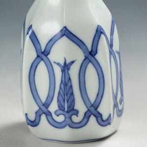 名工 清水焼 浜口文楽｜HAMAGICHI Bunraku-Kiyomizu ｗare( 京都 ) 手描き 染付 徳利 1客 懐石道具 和食器 抹茶 tea chado ware おしゃれな器 現代工藝作家/伝統工芸工房 デッドストック used 陶芸 陶磁器 古陶磁 porcelain, 高級料亭,レストラン食器茶事/茶会道具 art piece dbsy15460