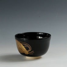 Load image into Gallery viewer, Hideka Miyaji Gold painted fan pattern tea bowl Kiyomizu ware dbsy11957-f
