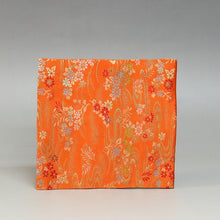 Load image into Gallery viewer, Nishijin Old Fukusa Single Piece Gacha Hitoshikin Famous Brocade Painting Orange/New Tea Utensils Made in Kyoto, Made in Kyoto Japan Urasenke cbsy62
