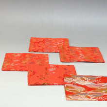 Load image into Gallery viewer, Nishijin Old Fukusa Single Piece Gacha Hitoshikin Famous Brocade Print Red/New Tea Utensils Made in Kyoto, Made in Kyoto Japan Urasenke cbsy61
