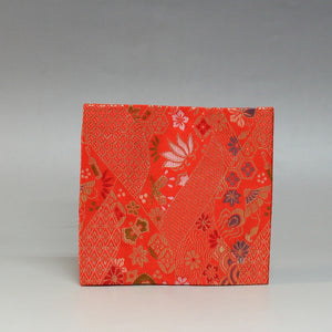 Nishijin Old Fukusa Single Piece Gacha Hitoshikin Famous Brocade Print Red/New Tea Utensils Made in Kyoto, Made in Kyoto Japan Urasenke cbsy61