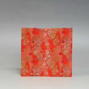 Nishijin Old Fukusa Single Piece Gacha Hitoshikin Famous Brocade Print Red/New Tea Utensils Made in Kyoto, Made in Kyoto Japan Urasenke cbsy61