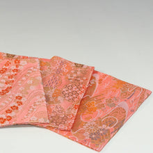 Load image into Gallery viewer, Nishijin Old Fukusa Single Piece Gacha Hitoshikin Famous Brocade Print Pink/New Tea Utensils Made in Kyoto, Made in Kyoto Urasenke cbsy63
