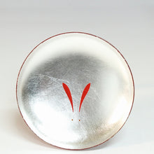 Load image into Gallery viewer, Wooden lacquerware with silver foil stamping on the inside, rabbit sake cup, Japanese design, zodiac signs/zodiac signs/amulet/rabbit DBSY12004-p
