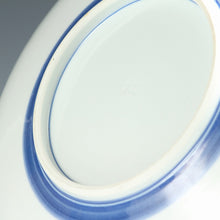 将图片加载到图库查看器，名工 松風栄一｜SYOUFU Eiichi(京都, 1915-1991) 染付印花 九寸 大皿 1枚 dbsy15604-a13ミ6
