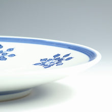 将图片加载到图库查看器，名工 松風栄一｜SYOUFU Eiichi(京都, 1915-1991) 染付印花 九寸 大皿 1枚 dbsy15604-a13ミ6

