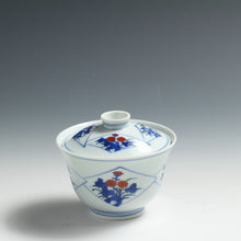 Load image into Gallery viewer, 泰明窯 ｜Arita ware(佐賀, 昭和/1970年代頃) 色絵 手描き染付 蓋付碗/ 見立て蓋碗 //約200㏄  dbsy15786-b２ミ1
