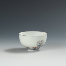 Load image into Gallery viewer, 時代もの オールド香蘭社｜KORANSYA( 明治35(1902)年拝受年書付有り) 色絵金彩 紫陽花図 煎茶器揃 /大隈英磨 (1856-1910早稲田大学前身東京専門学校初代校長/養父 大隈重信) 直筆書簡添 木箱添 dbsy13981-L
