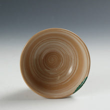 将图片加载到图库查看器，岡田菁山｜OKADA Seizan( 京都 ) 赤雲窯 色絵 石蕗絵 茶碗 dbsy15860-b
