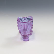 Load image into Gallery viewer, アメリカヴィンテージ BOYD｜ボイド社(USA,1978-80年代) バイオレットデイジーボタン アートガラス リボンシューズ 女の子を素敵な処へ運ぶラッキーアイテム dbsy15903-9
