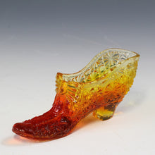 将图片加载到图库查看器，アメリカヴィンテージ BOYD｜ボイド社(USA,1978-80年代) オレンジデイジーボタン アートガラス リボンシューズ 女の子を素敵な処へ運ぶラッキーアイテム dbsy15904-9
