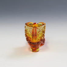 将图片加载到图库查看器，アメリカヴィンテージ BOYD｜ボイド社(USA,1978-80年代) オレンジデイジーボタン アートガラス リボンシューズ 女の子を素敵な処へ運ぶラッキーアイテム dbsy15904-9
