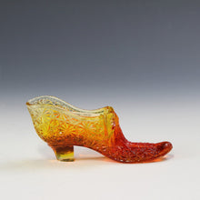 将图片加载到图库查看器，アメリカヴィンテージ BOYD｜ボイド社(USA,1978-80年代) オレンジデイジーボタン アートガラス リボンシューズ 女の子を素敵な処へ運ぶラッキーアイテム dbsy15904-9
