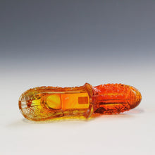 将图片加载到图库查看器，アメリカヴィンテージ BOYD｜ボイド社(USA,1978-80年代) オレンジデイジーボタン アートガラス リボンシューズ 女の子を素敵な処へ運ぶラッキーアイテム dbsy15904-9
