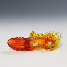 将图片加载到图库查看器，アメリカヴィンテージ BOYD｜ボイド社(USA,1978-80年代) オレンジデイジーボタン アートガラス リボンシューズ 女の子を素敵な処へ運ぶラッキーアイテム dbsy15904-9

