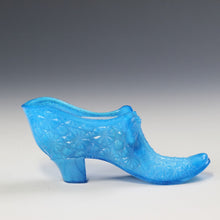 将图片加载到图库查看器，アメリカヴィンテージ BOYD｜ボイド社(USA,1978-80年代) ブルーマーブルデイジーボタン アートガラス リボンシューズ 女の子を素敵な処へ運ぶラッキーアイテム dbsy15908-9
