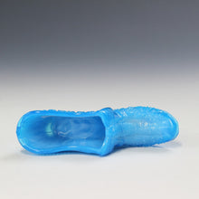 将图片加载到图库查看器，アメリカヴィンテージ BOYD｜ボイド社(USA,1978-80年代) ブルーマーブルデイジーボタン アートガラス リボンシューズ 女の子を素敵な処へ運ぶラッキーアイテム dbsy15908-9
