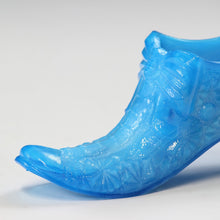 将图片加载到图库查看器，アメリカヴィンテージ BOYD｜ボイド社(USA,1978-80年代) ブルーマーブルデイジーボタン アートガラス リボンシューズ 女の子を素敵な処へ運ぶラッキーアイテム dbsy15908-9
