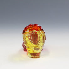 将图片加载到图库查看器，アメリカヴィンテージ FENTON｜フェントン(USA,1960年代) アンバーキャベツローズ アートガラス シューズ 女の子を素敵な処へ運ぶラッキーアイテム dbsy15912-9
