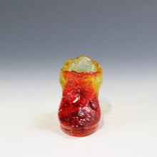 将图片加载到图库查看器，アメリカヴィンテージ FENTON｜フェントン(USA,1960年代) アンバーキャベツローズ アートガラス シューズ 女の子を素敵な処へ運ぶラッキーアイテム dbsy15912-9
