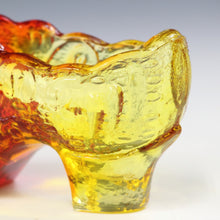 将图片加载到图库查看器，アメリカヴィンテージ FENTON｜フェントン(USA,1960年代) アンバーキャベツローズ アートガラス シューズ 女の子を素敵な処へ運ぶラッキーアイテム dbsy15912-9
