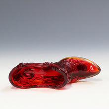 将图片加载到图库查看器，アメリカヴィンテージ FENTON｜フェントン(USA,1950-70年代) スカーレットキャベツローズ アートガラス キャットシューズ 女の子を素敵な処へ運ぶラッキーアイテム dbsy15897-9
