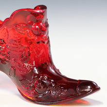 将图片加载到图库查看器，アメリカヴィンテージ FENTON｜フェントン(USA,1950-70年代) スカーレットキャベツローズ アートガラス キャットシューズ 女の子を素敵な処へ運ぶラッキーアイテム dbsy15897-9
