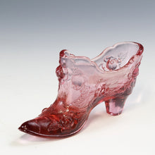 将图片加载到图库查看器，アメリカヴィンテージ FENTON｜フェントン(USA,1950-70年代) ピンクキャベツローズ アートガラス キャットシューズ 女の子を素敵な処へ運ぶラッキーアイテム dbsy15898-9
