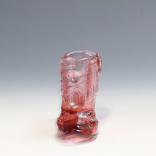 将图片加载到图库查看器，アメリカヴィンテージ FENTON｜フェントン(USA,1950-70年代) ピンクキャベツローズ アートガラス キャットシューズ 女の子を素敵な処へ運ぶラッキーアイテム dbsy15898-9
