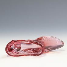 将图片加载到图库查看器，アメリカヴィンテージ FENTON｜フェントン(USA,1950-70年代) ピンクキャベツローズ アートガラス キャットシューズ 女の子を素敵な処へ運ぶラッキーアイテム dbsy15898-9
