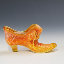 将图片加载到图库查看器，アメリカヴィンテージ BOYD｜ボイド社(USA,1978-80年代) デイジーボタン オレンジミルクガラス キャットシューズ 女の子を素敵な処へ運ぶラッキーアイテム dbsy15902-9
