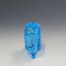 将图片加载到图库查看器，アメリカヴィンテージ FENTON｜フェントン(USA,1950-70年代) ブルーボブネイル オパールセント アートガラス キャットシューズ 女の子を素敵な処へ運ぶラッキーアイテム dbsy15893-9
