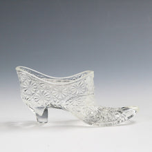 将图片加载到图库查看器，アメリカヴィンテージ FENTON｜フェントン(USA,1950-70年代) クリアデイジーボタン アートガラス シューズ 女の子を素敵な処へ運ぶラッキーアイテム dbsy15881-9
