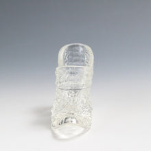将图片加载到图库查看器，アメリカヴィンテージ FENTON｜フェントン(USA,1950-70年代) クリアデイジーボタン アートガラス シューズ 女の子を素敵な処へ運ぶラッキーアイテム dbsy15881-9
