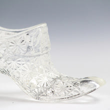 将图片加载到图库查看器，アメリカヴィンテージ FENTON｜フェントン(USA,1950-70年代) クリアデイジーボタン アートガラス シューズ 女の子を素敵な処へ運ぶラッキーアイテム dbsy15881-9
