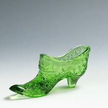 將圖片載入圖庫檢視器 アメリカヴィンテージ FENTON｜フェントン(USA,1950-70年代) グリーンデイジーボタン アートガラス シューズ 女の子を素敵な処へ運ぶラッキーアイテム dbsy15883-9
