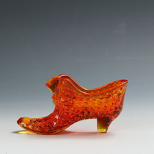 Load image into Gallery viewer, アメリカヴィンテージ FENTON｜フェントン(USA,1950-70年代) オレンジボブネイル アートガラス キャットシューズ(a) 女の子を素敵な処へ運ぶラッキーアイテム dbsy15890-9
