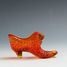 Load image into Gallery viewer, アメリカヴィンテージ FENTON｜フェントン(USA,1950-70年代) オレンジボブネイル アートガラス キャットシューズ(a) 女の子を素敵な処へ運ぶラッキーアイテム dbsy15890-9
